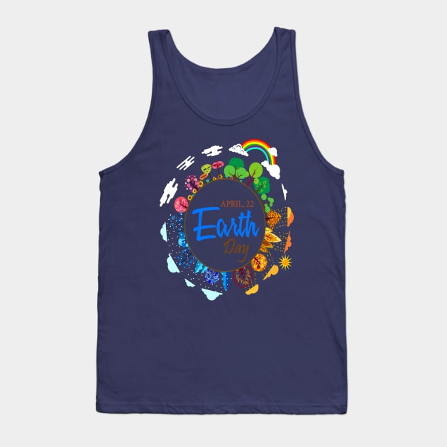 Earth Day the Four Seasons Tank Top by walidhamza